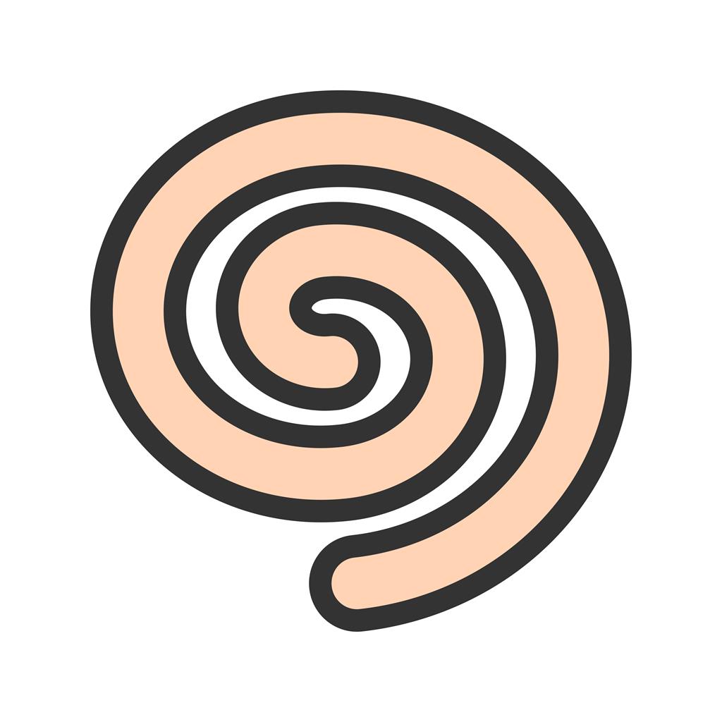 Rolled Bun Line Filled Icon