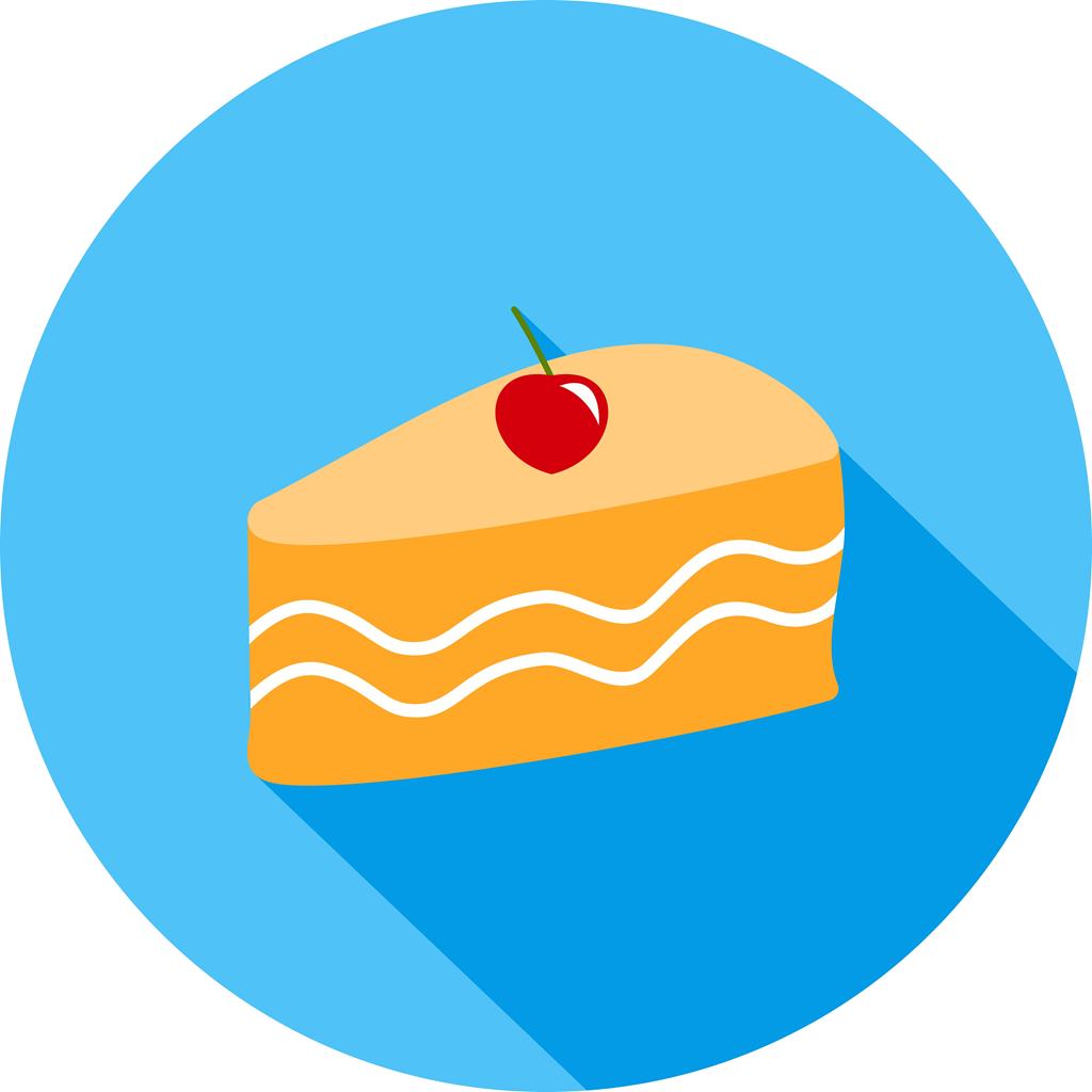 Slice of Cake II Flat Shadowed Icon