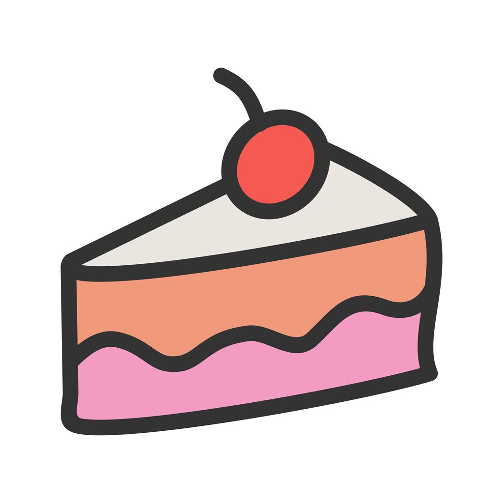 Slice of Cake II Line Filled Icon