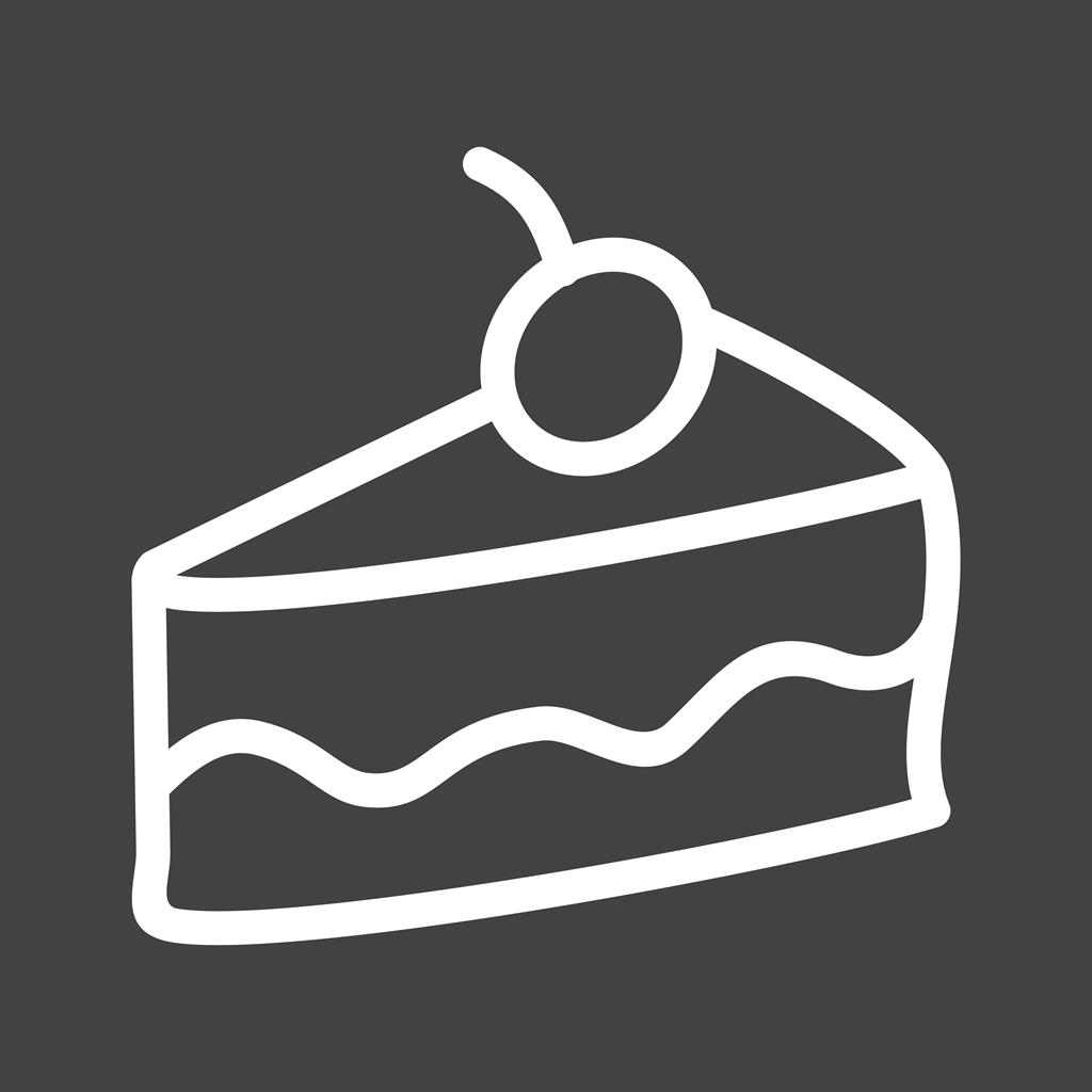 Slice of Cake II Line Inverted Icon