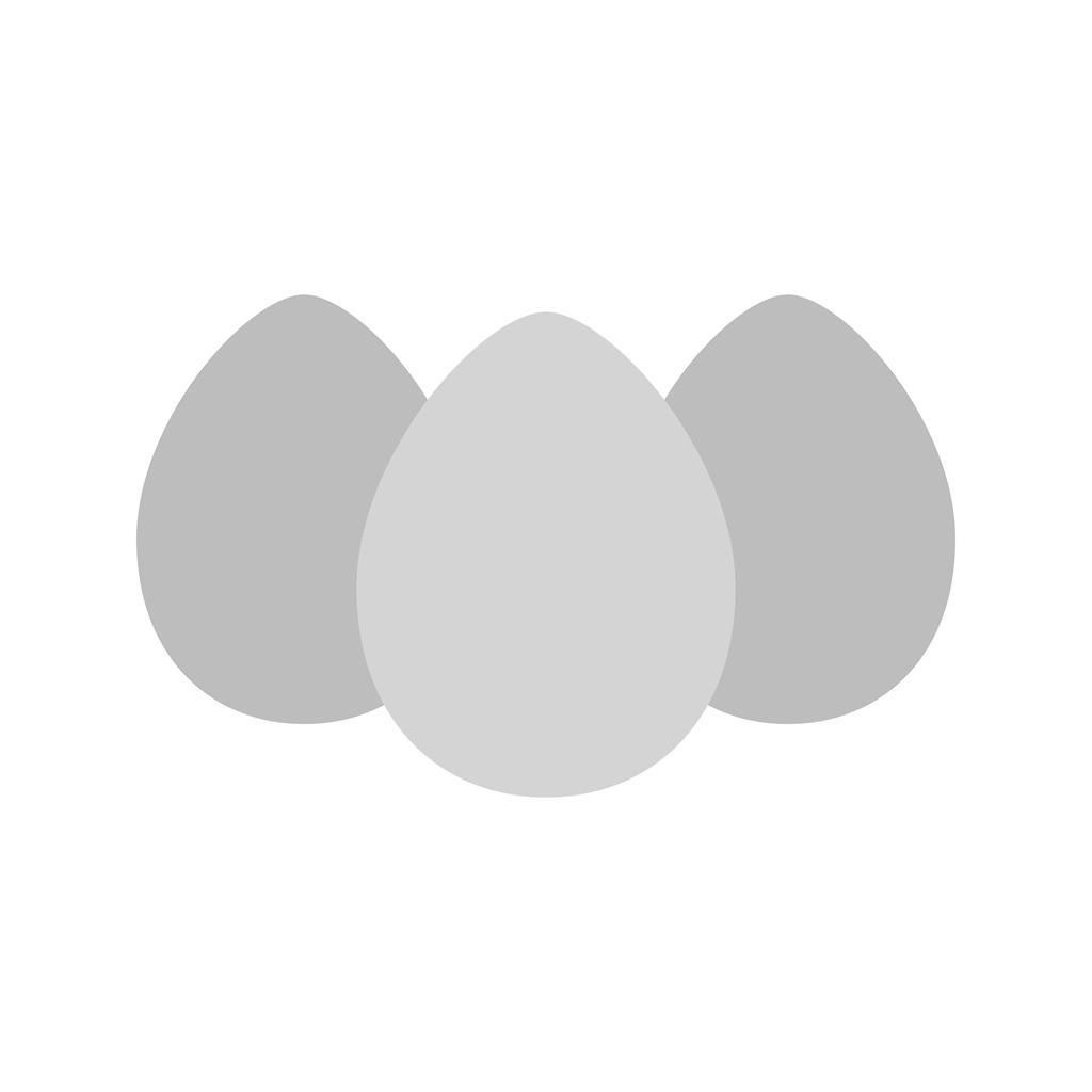 Eggs Greyscale Icon