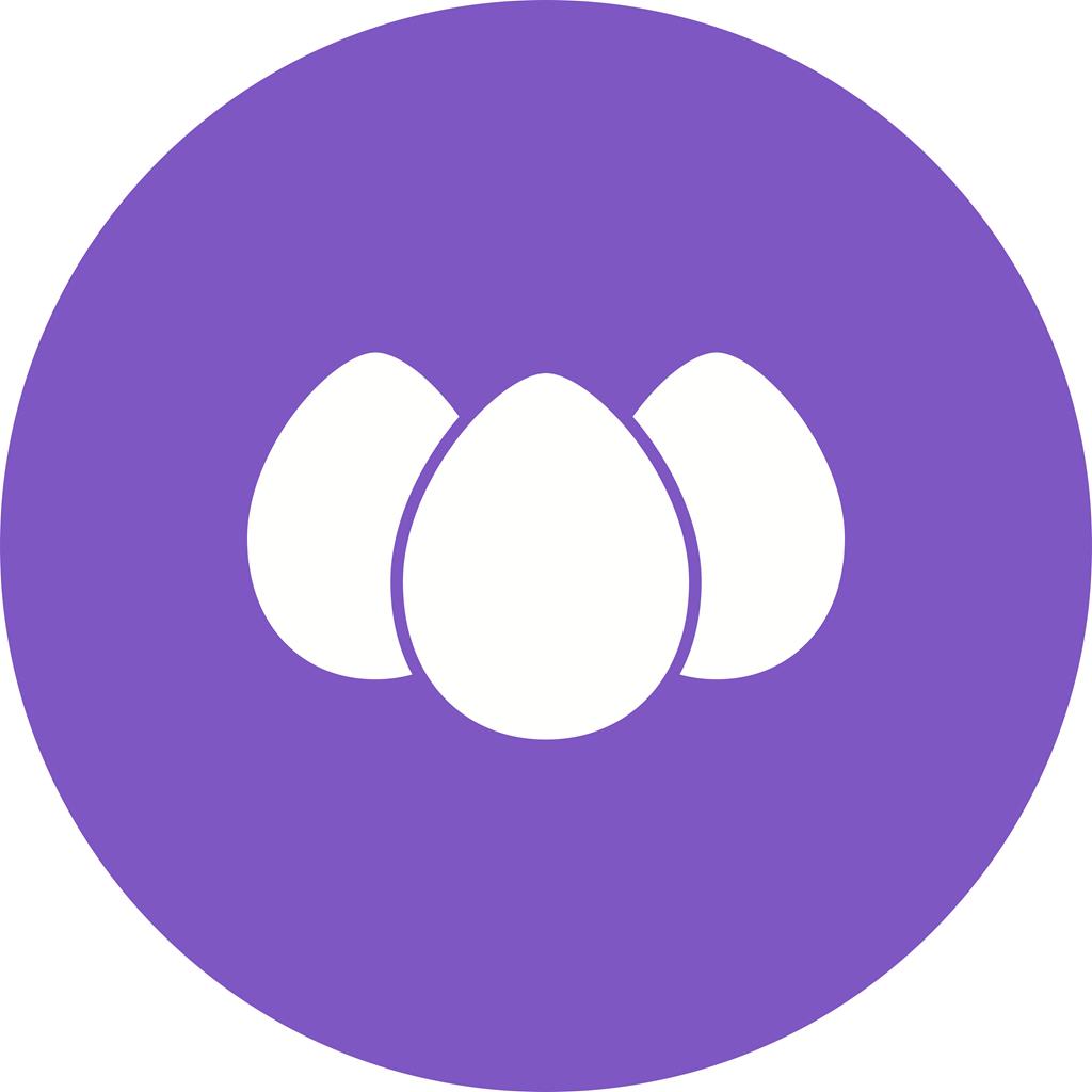 Eggs Flat Round Icon