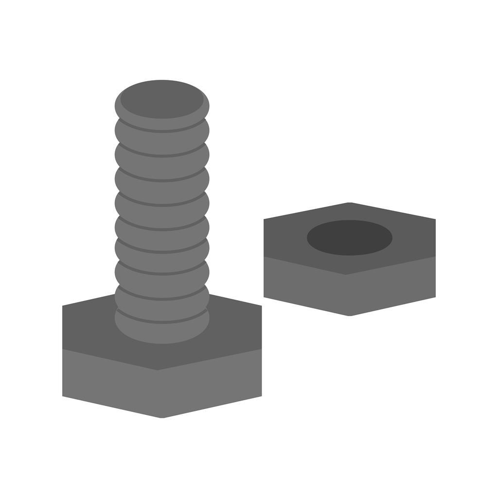 Nut and Bolt Flat Multicolor Icon - IconBunny