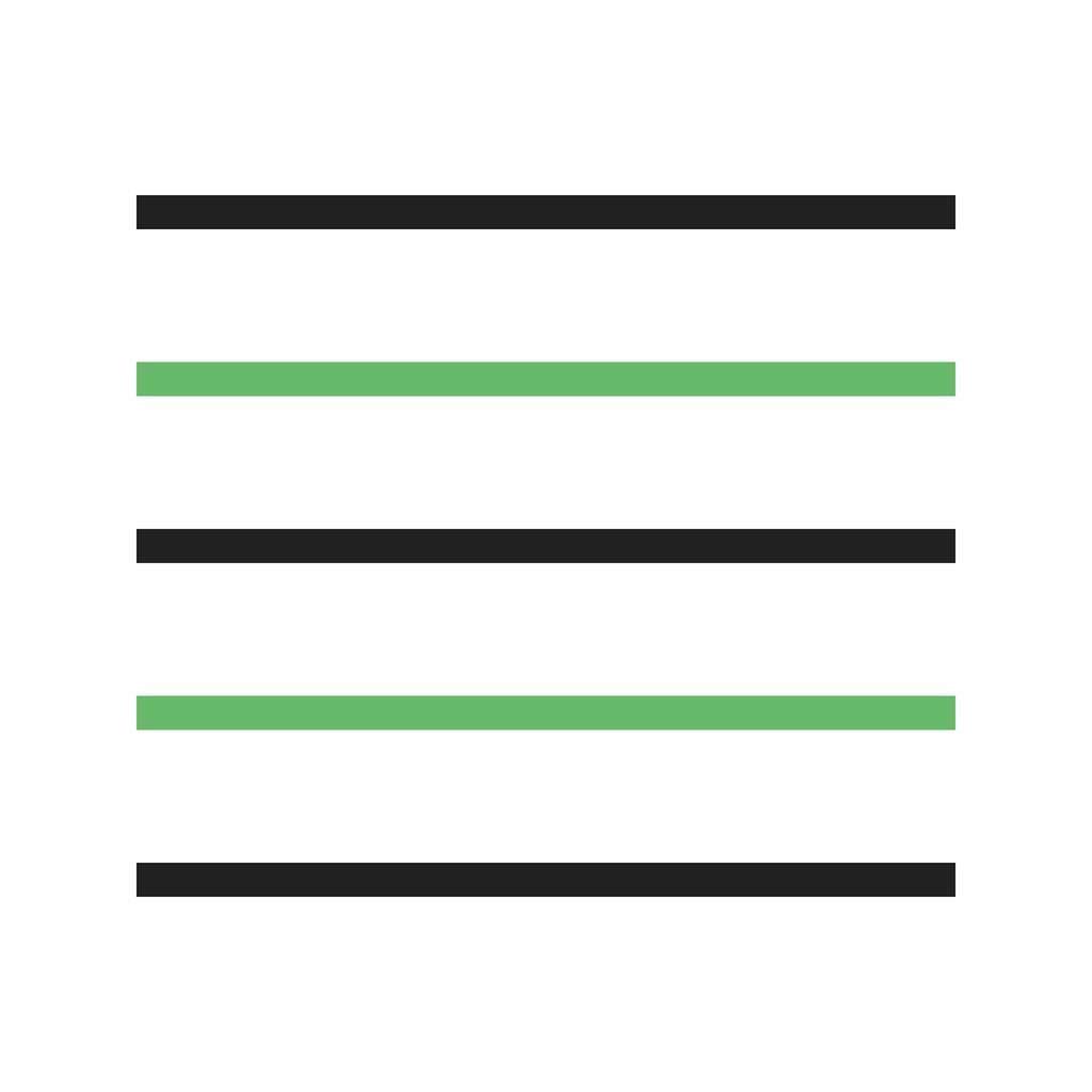 Justify Line Green Black Icon