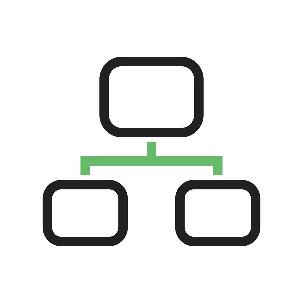 Network Line Green Black Icon - IconBunny