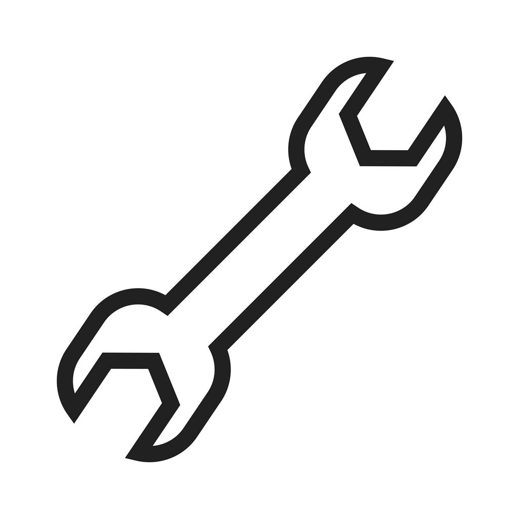 Wrench Line Icon - IconBunny