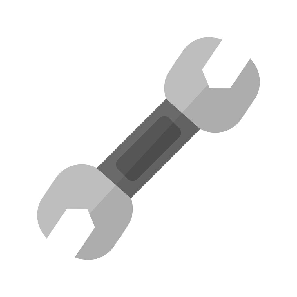 Wrench Greyscale Icon - IconBunny