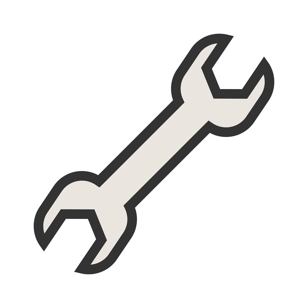 Wrench Line Filled Icon - IconBunny