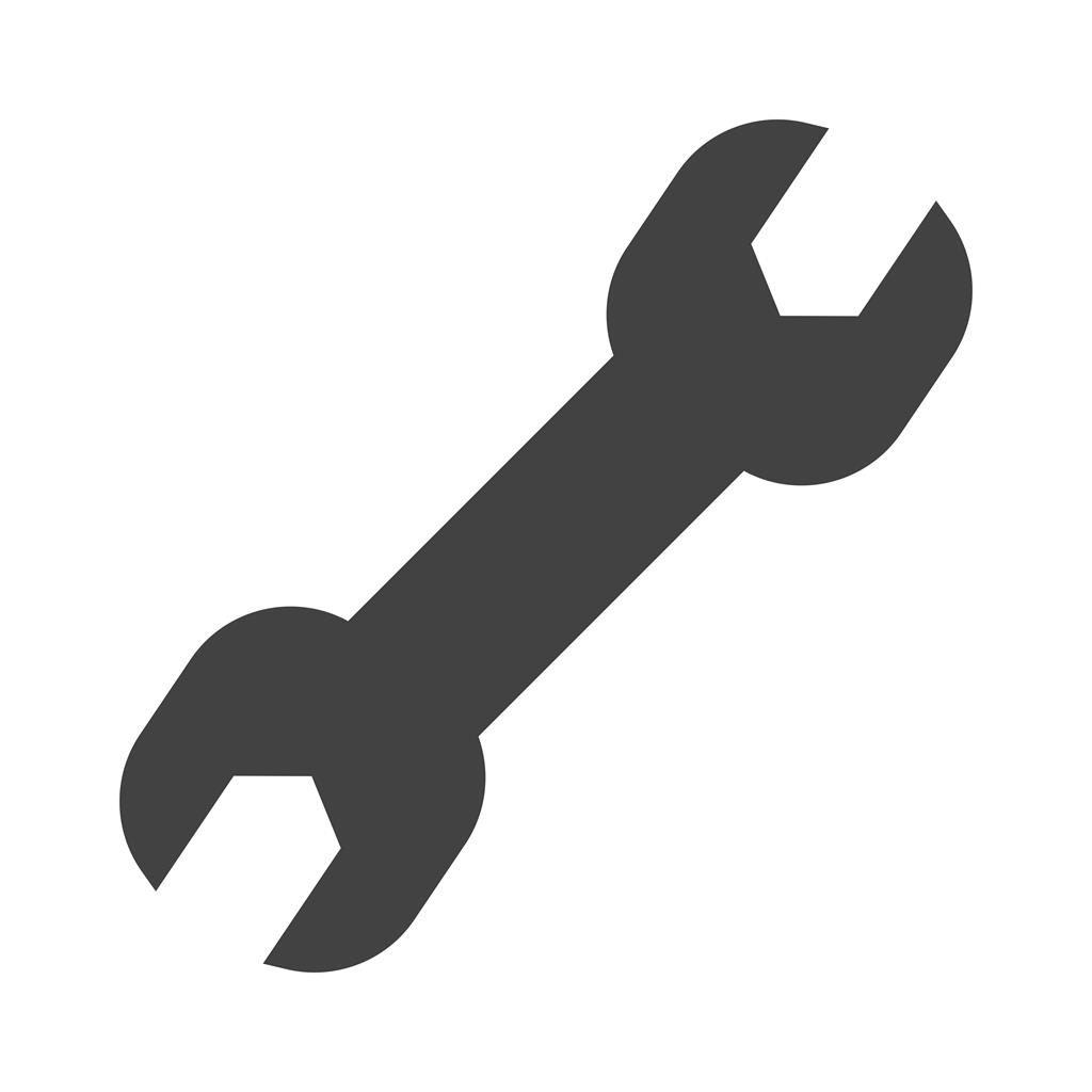 Wrench Glyph Icon - IconBunny