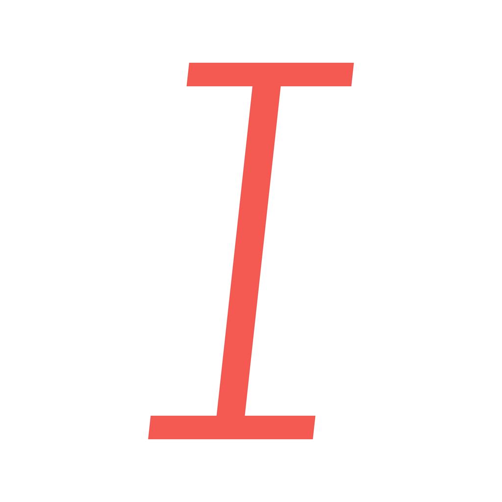 Italic Line Filled Icon