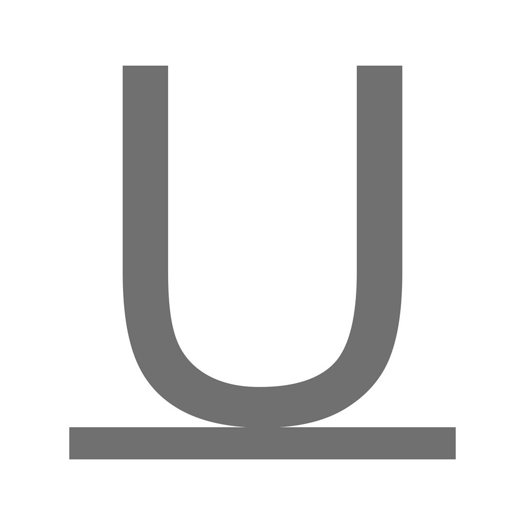 Underline Greyscale Icon