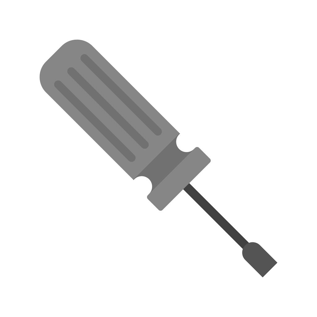 Screwdriver Greyscale Icon - IconBunny
