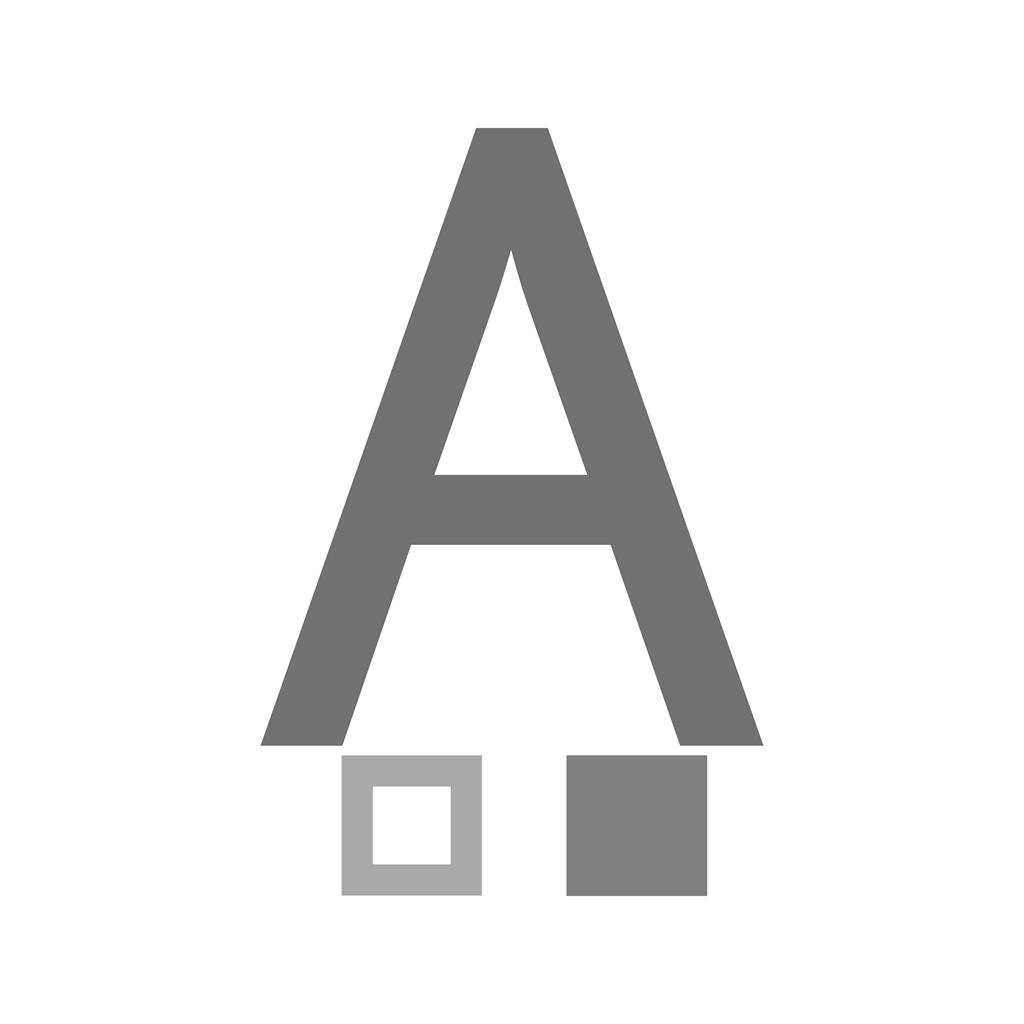 Font Color Greyscale Icon