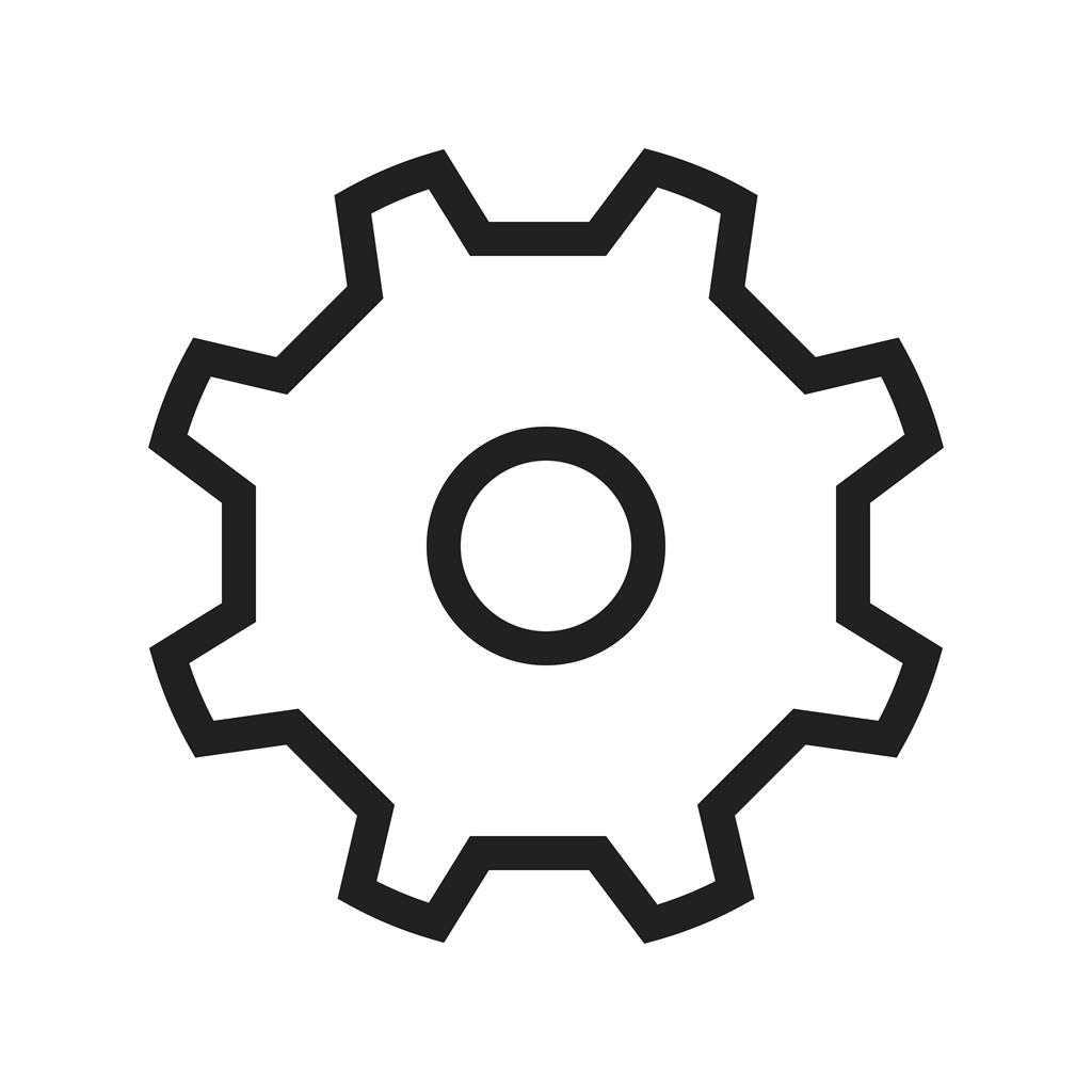 Gear Line Icon - IconBunny