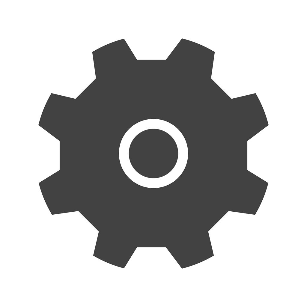 Gear Glyph Icon - IconBunny