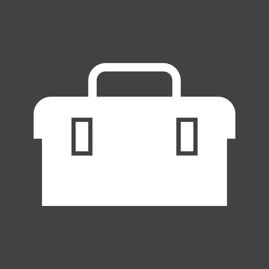 Toolbox Glyph Inverted Icon - IconBunny
