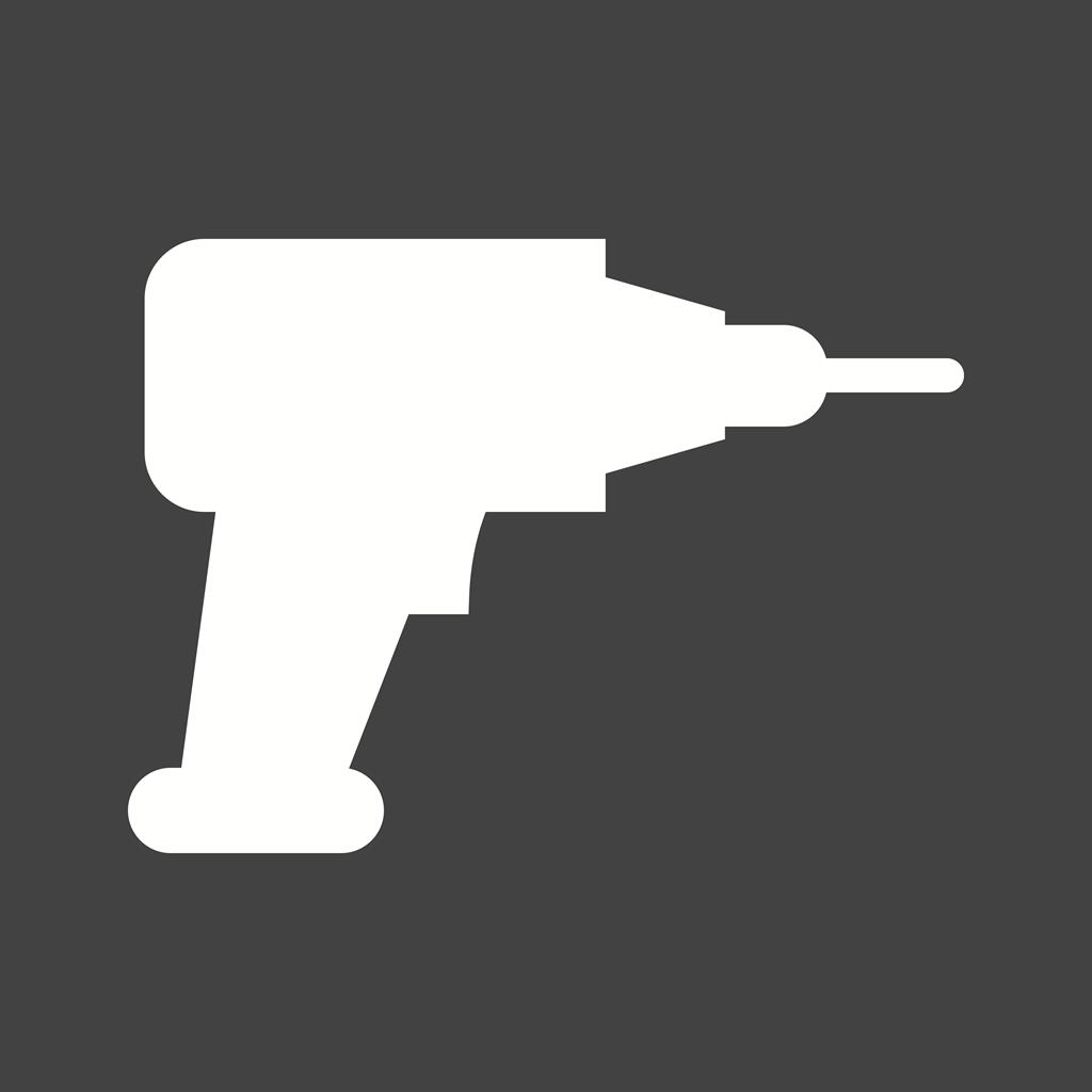 Drill Glyph Inverted Icon - IconBunny