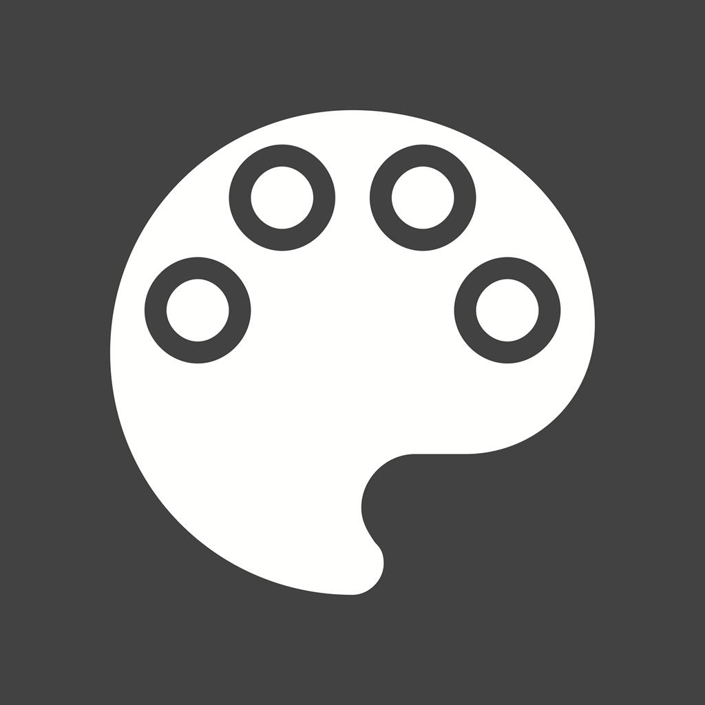 Color Lens Glyph Inverted Icon