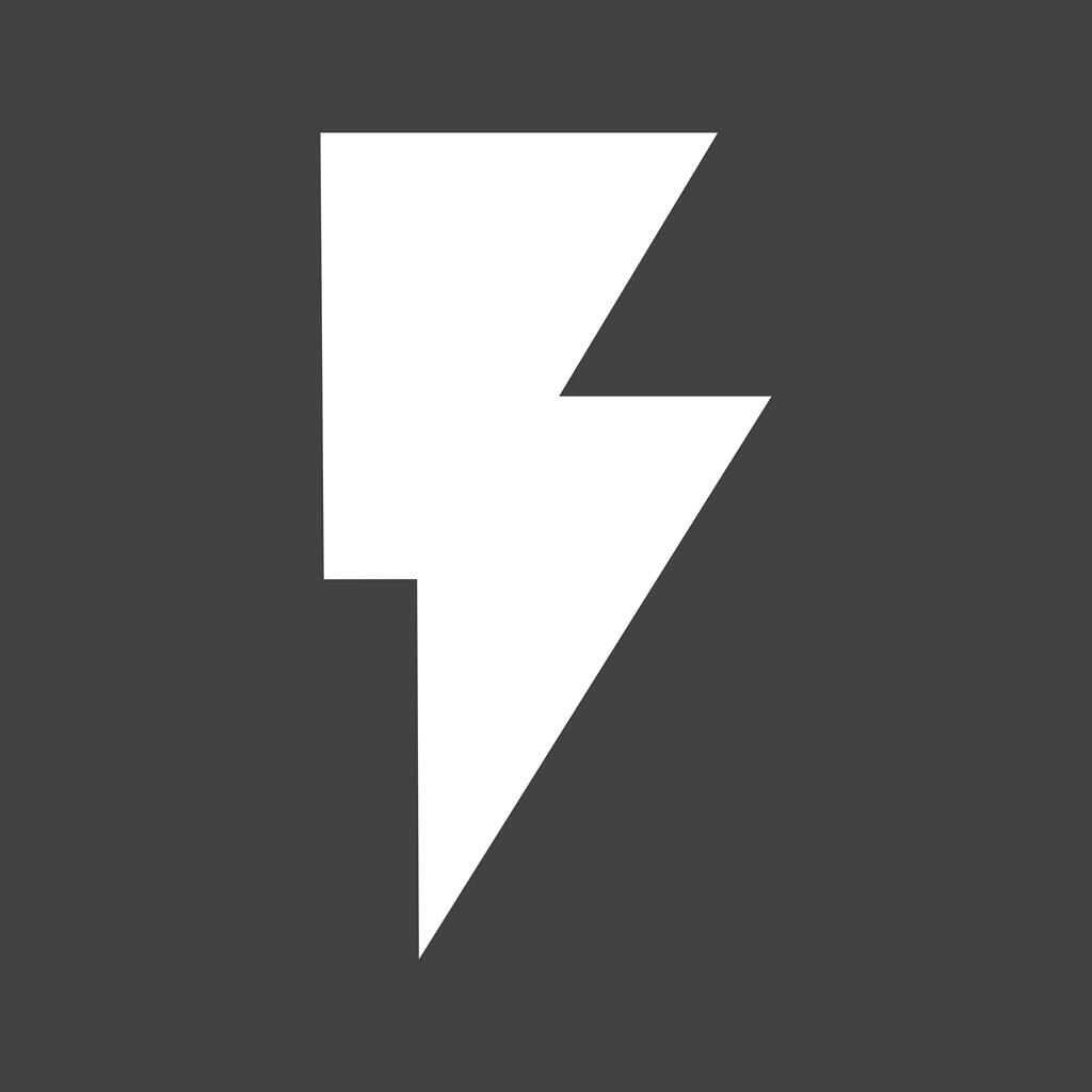 Flash On Glyph Inverted Icon