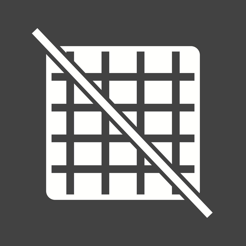 Grid Off Glyph Inverted Icon