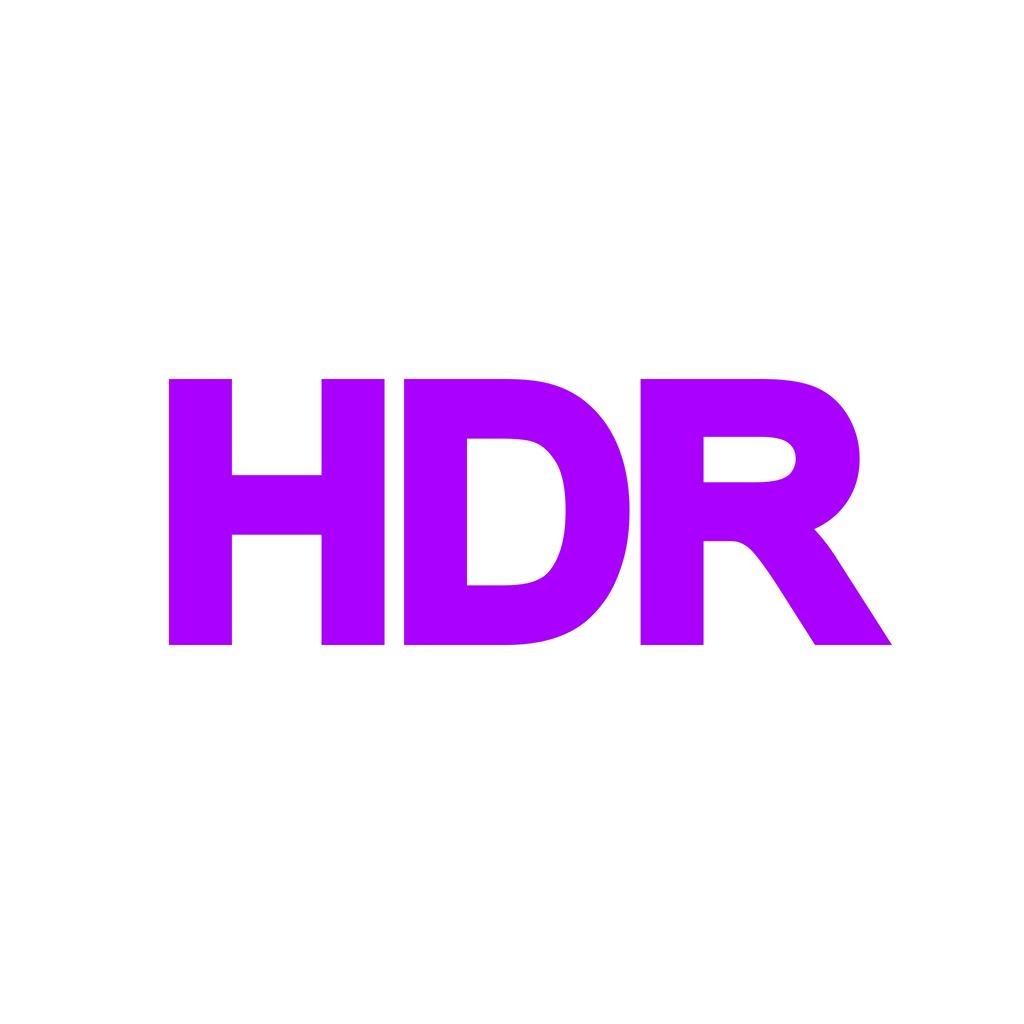 HDR On Flat Multicolor Icon