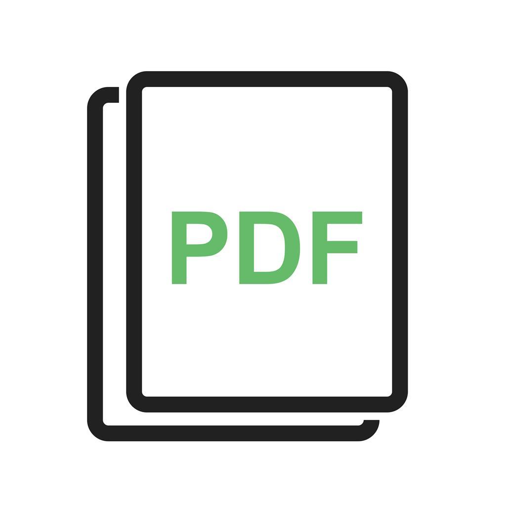 Picture as PDF Line Green Black Icon