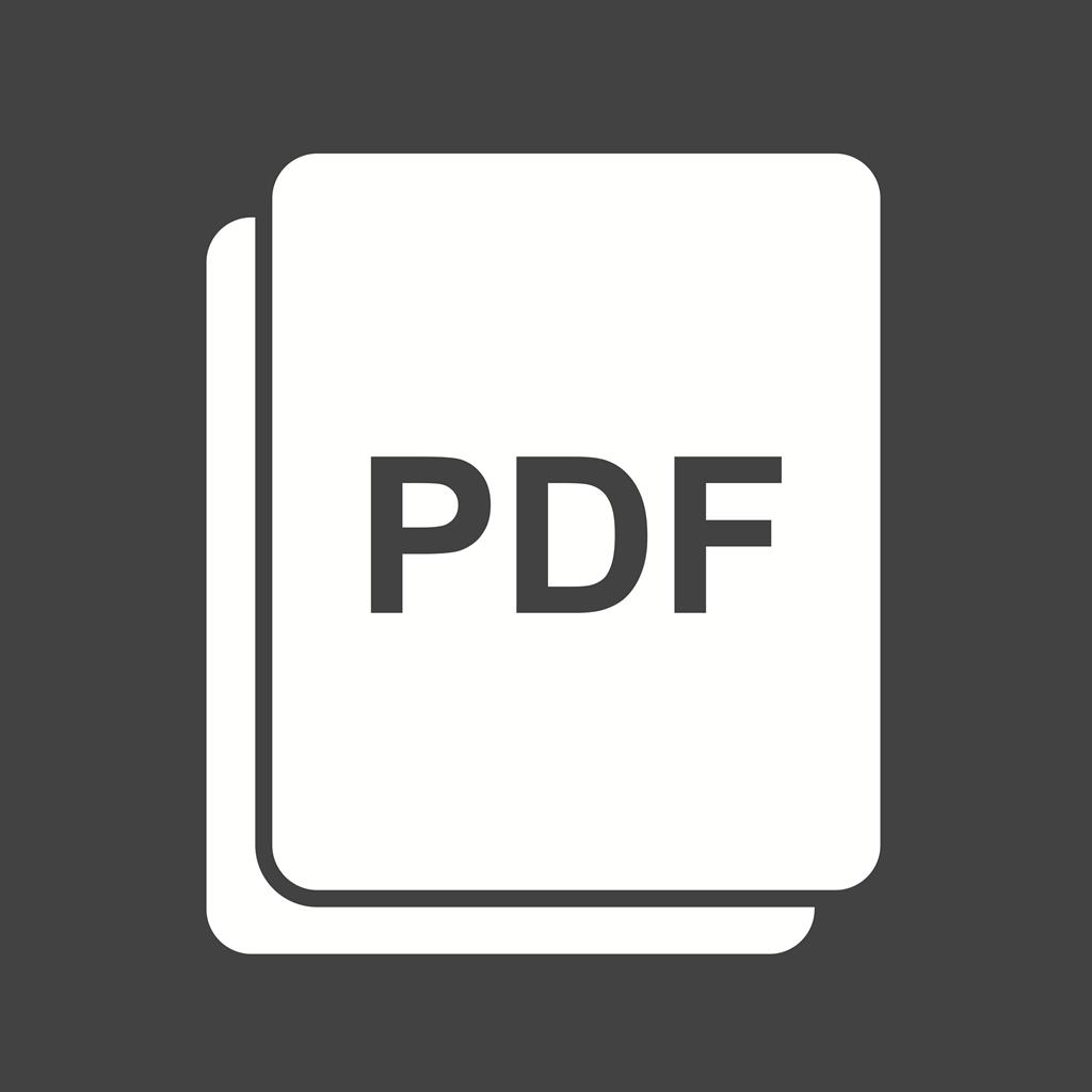 Picture as PDF Glyph Inverted Icon