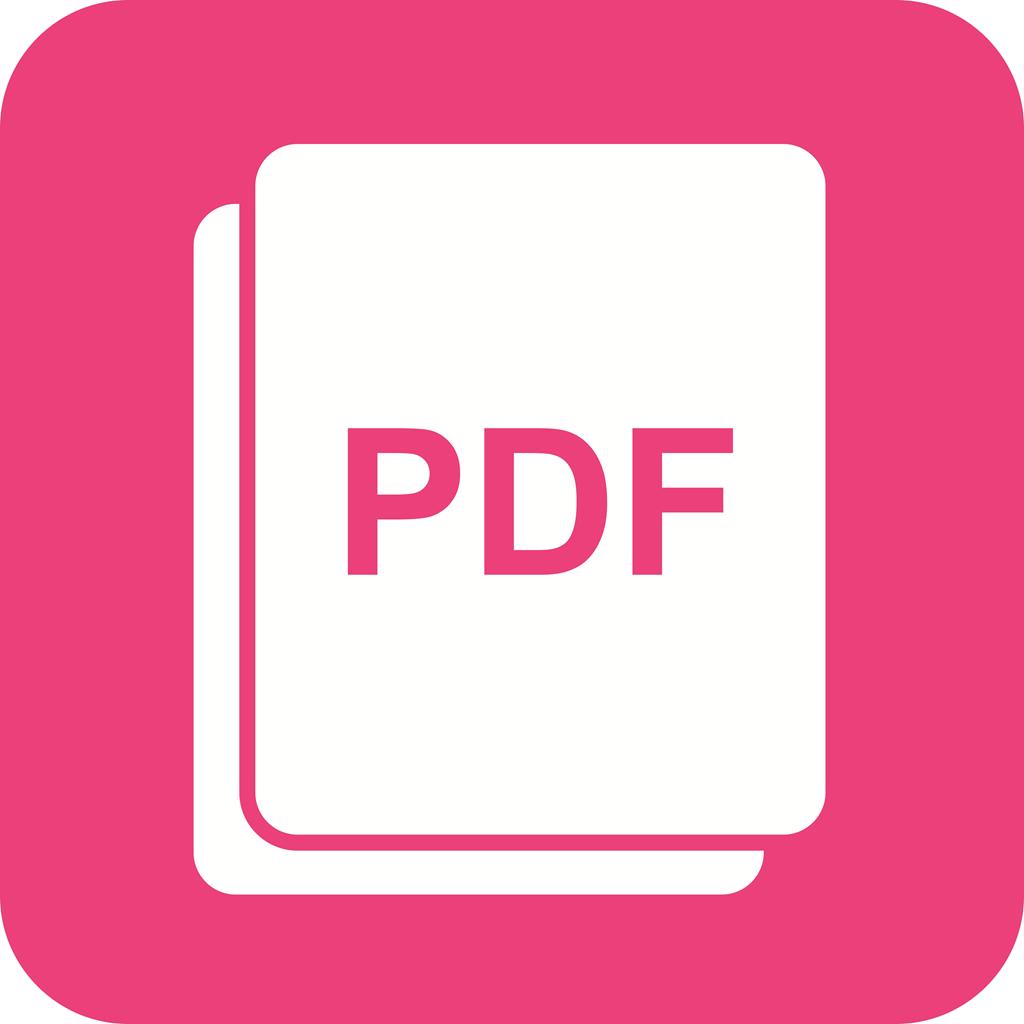 Picture as PDF Flat Round Corner Icon