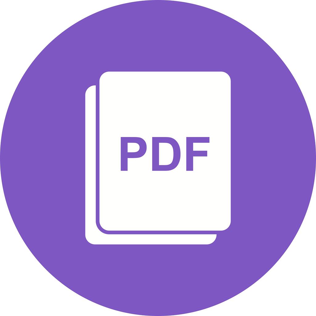 Picture as PDF Flat Round Icon