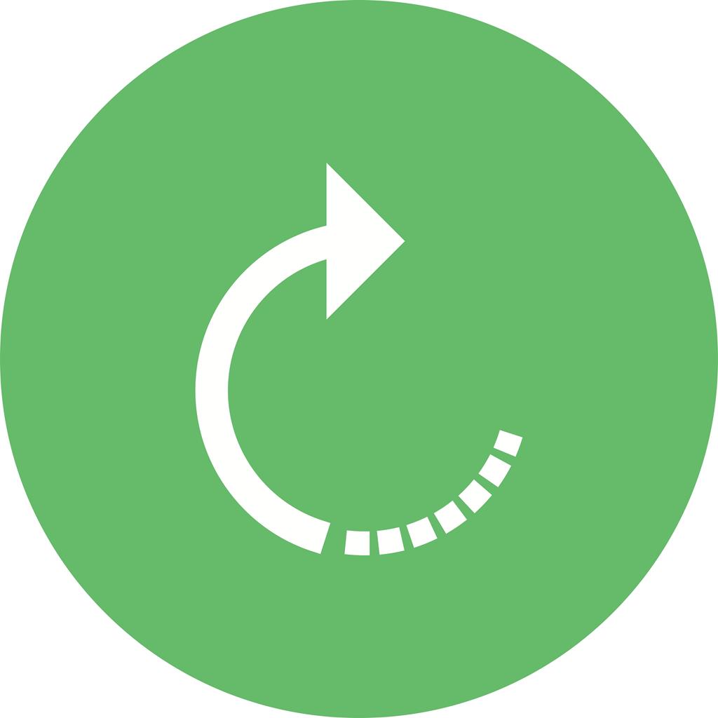 Rotate Right Flat Round Icon