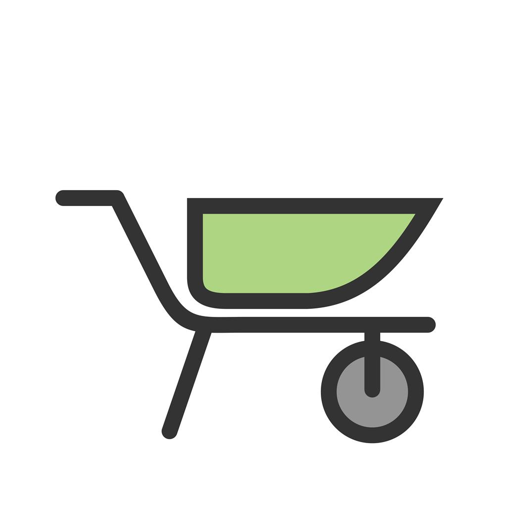 Cement Trolley Line Filled Icon - IconBunny