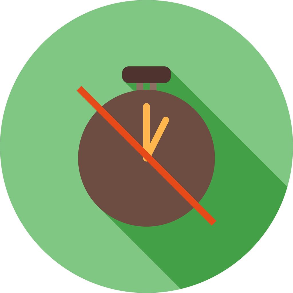 Timer Off Flat Shadowed Icon