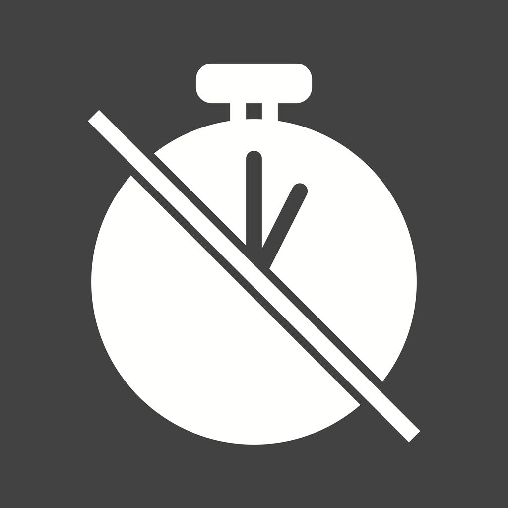 Timer Off Glyph Inverted Icon