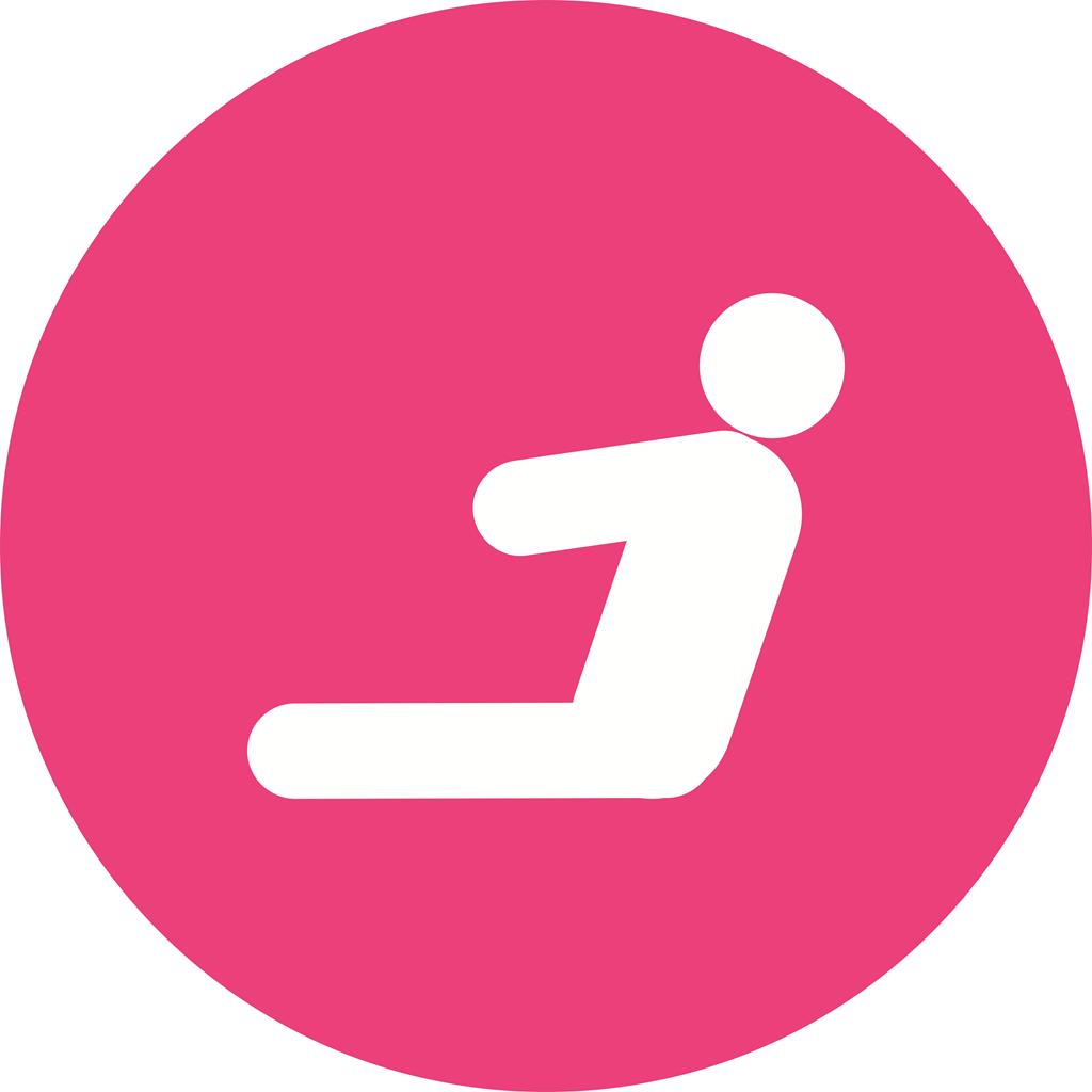 Yoga Flat Round Icon