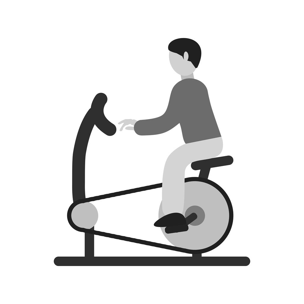 Cycling Greyscale Icon