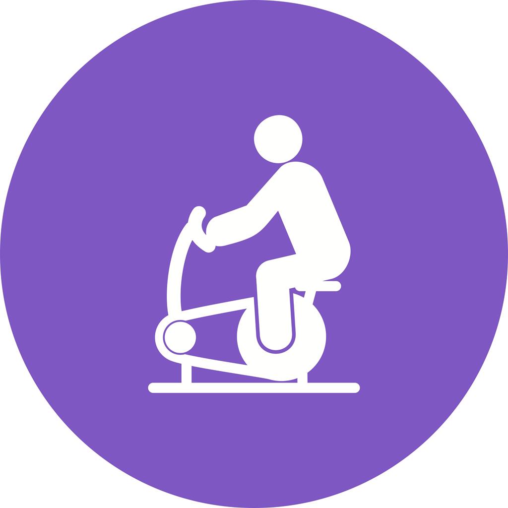 Cycling Flat Round Icon