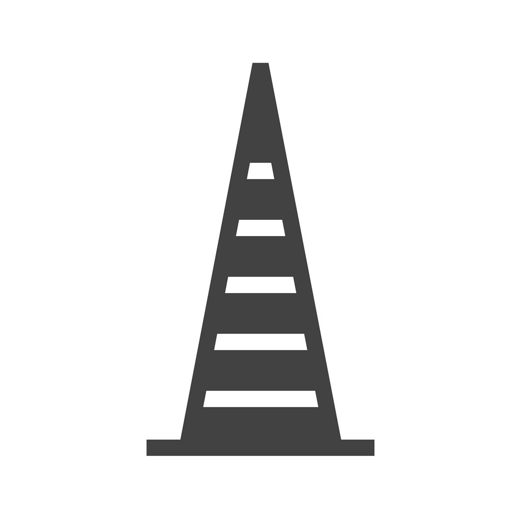 Construction Cone Glyph Icon - IconBunny