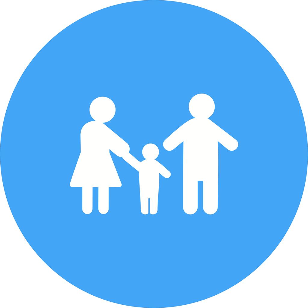 Parents Flat Round Icon