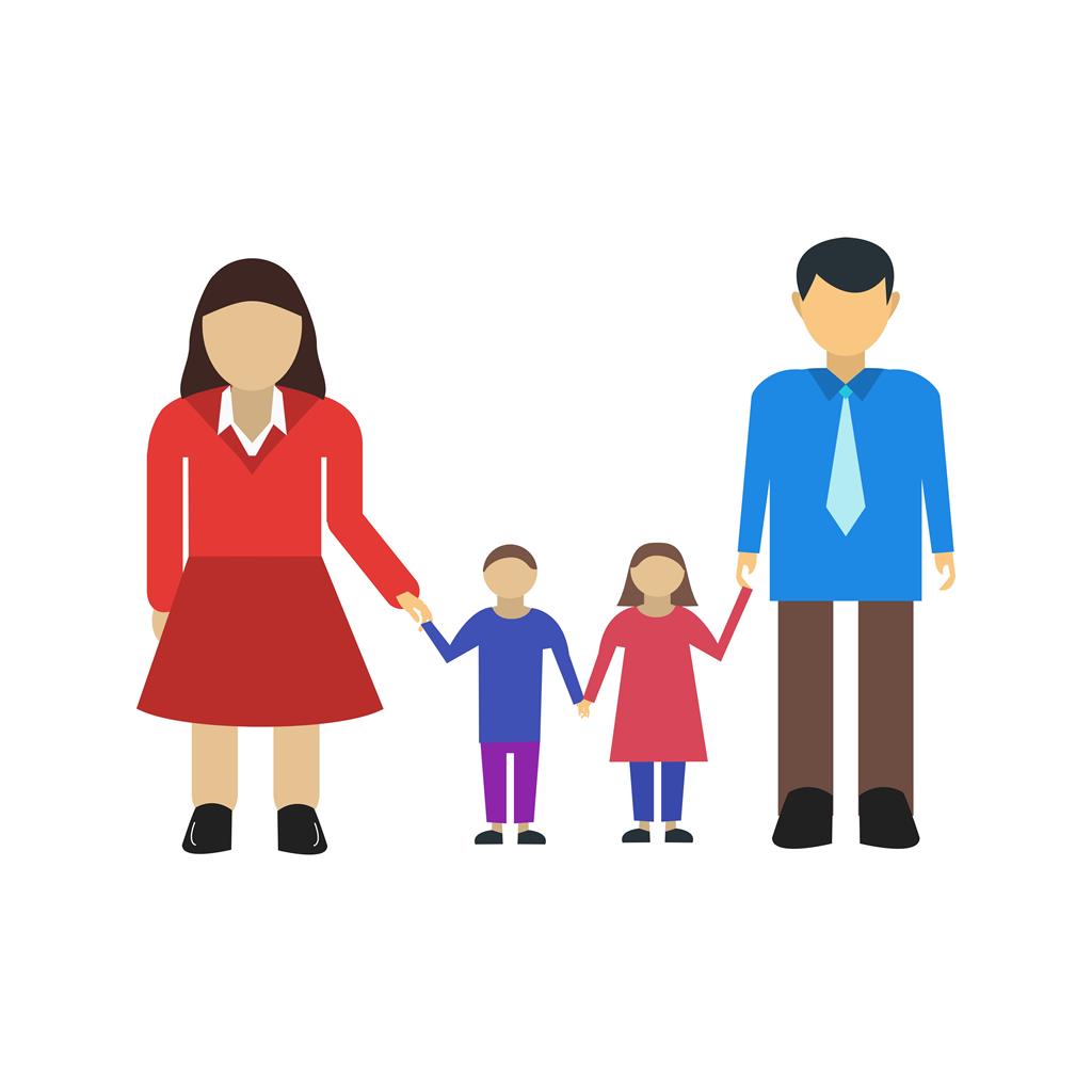 Family Flat Multicolor Icon