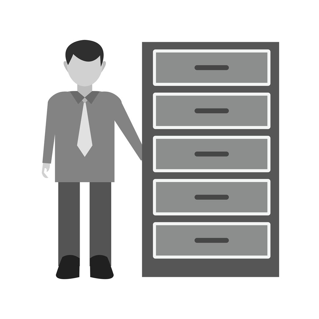 Storage Manager Greyscale Icon