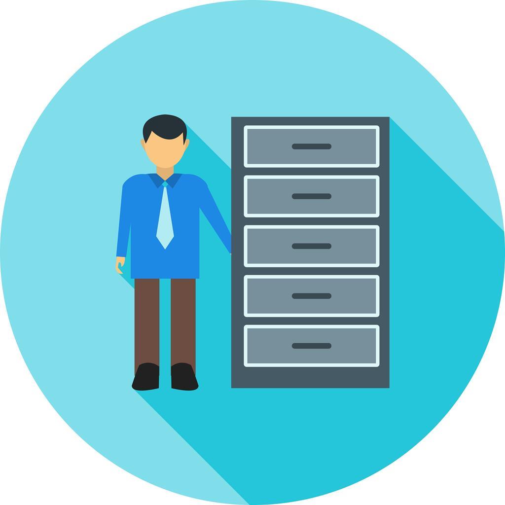 Storage Manager Flat Shadowed Icon
