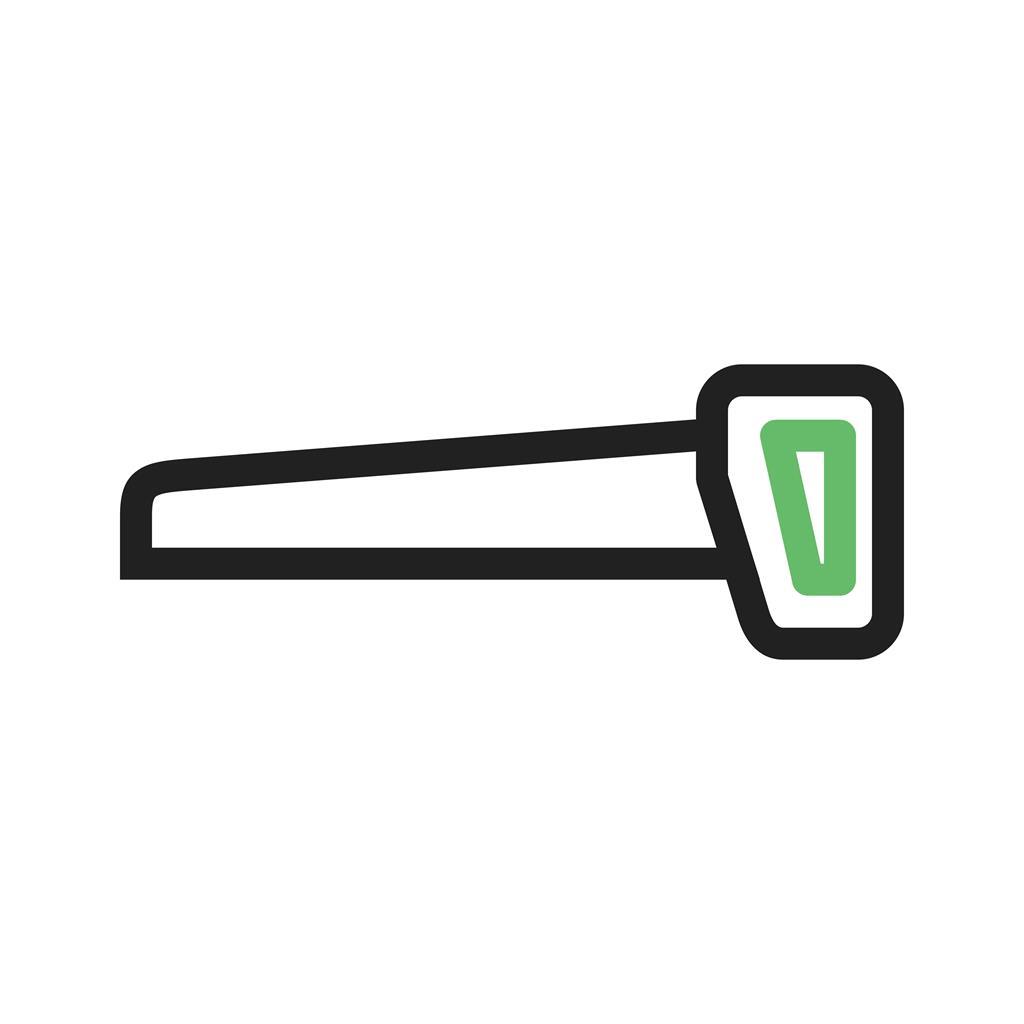 Handsaw Line Green Black Icon - IconBunny