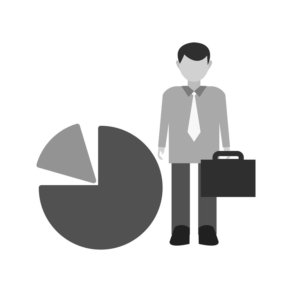 Business Man Greyscale Icon