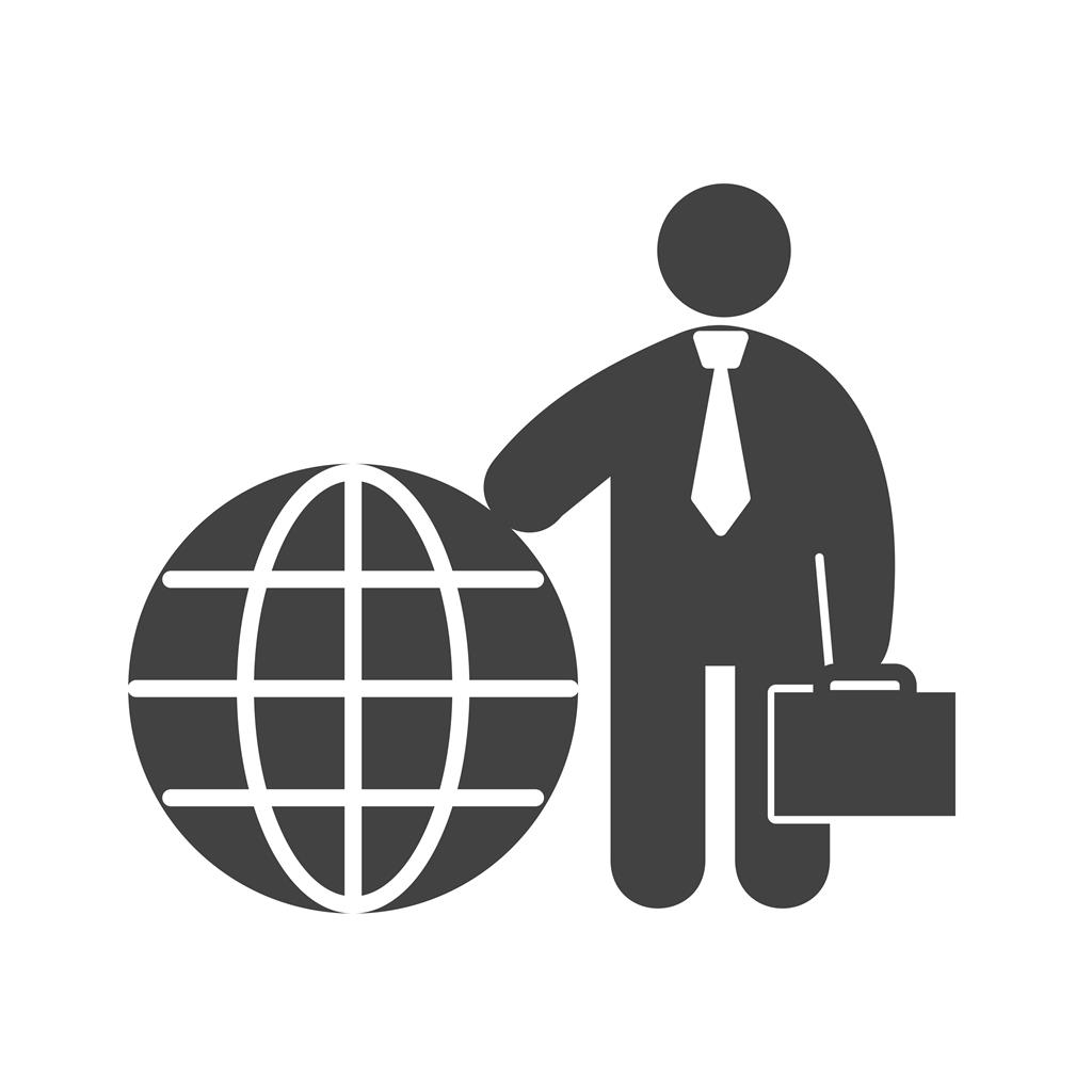 International Businessman Glyph Icon