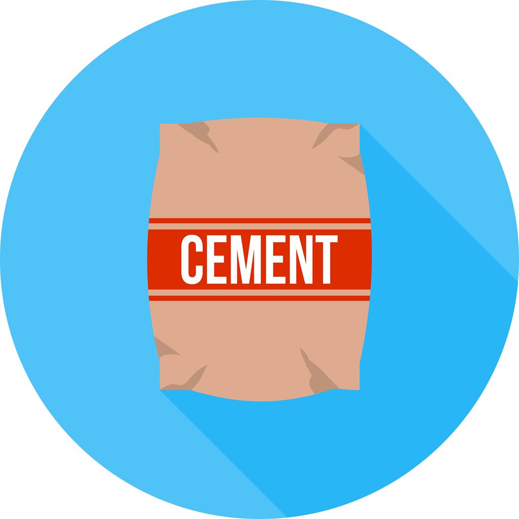 Cement Bag Flat Shadowed Icon - IconBunny
