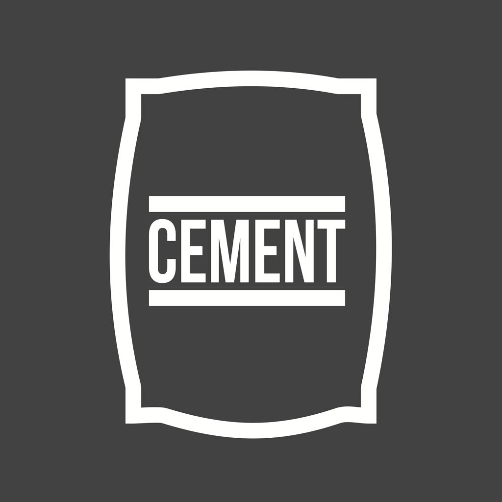 Cement Bag Line Inverted Icon - IconBunny