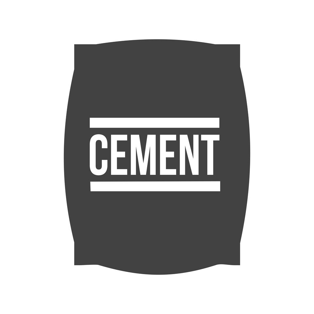 Cement Bag Glyph Icon - IconBunny