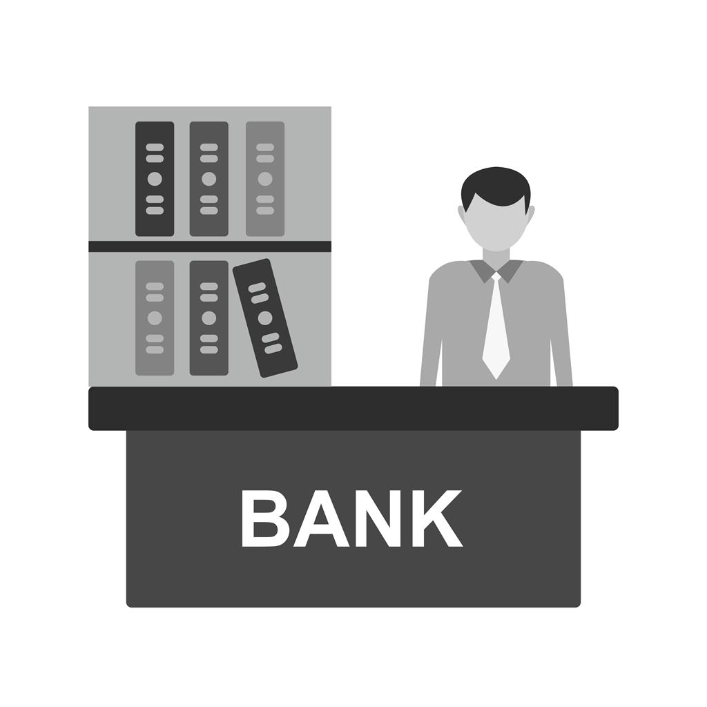 Banker Greyscale Icon