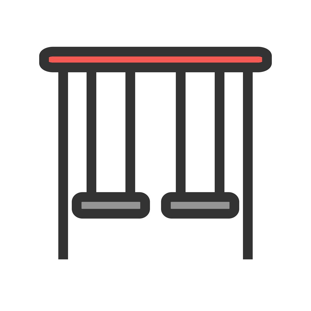 Swings Line Filled Icon