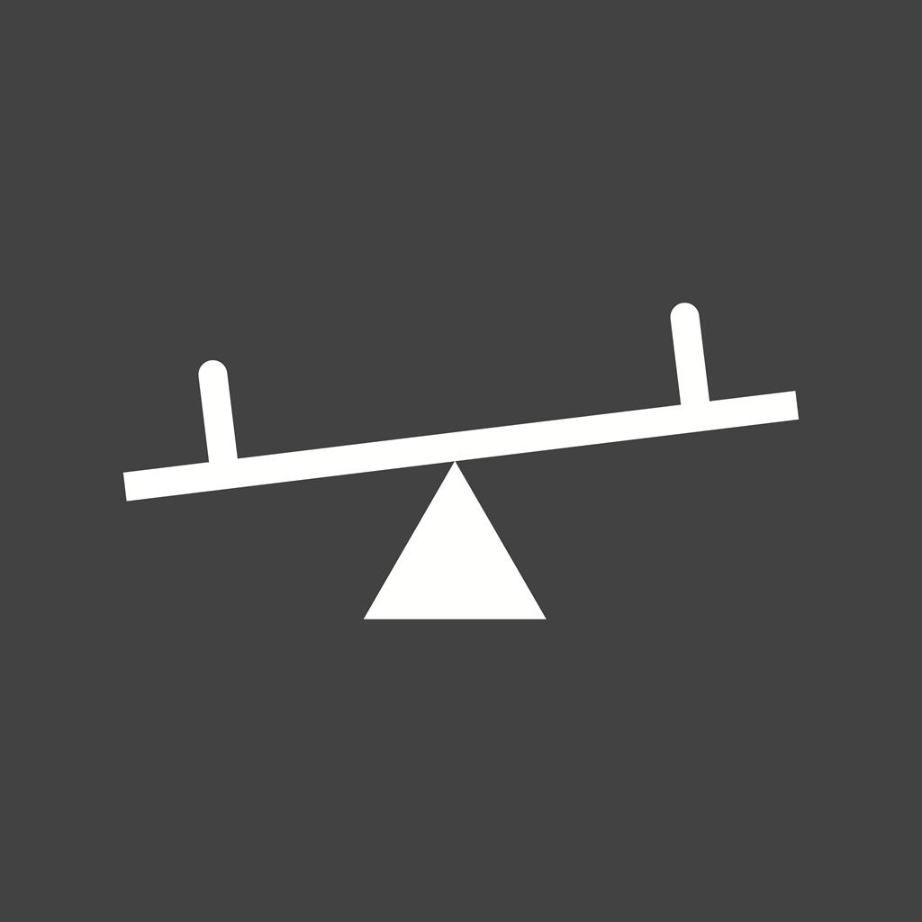 Seesaw Glyph Inverted Icon